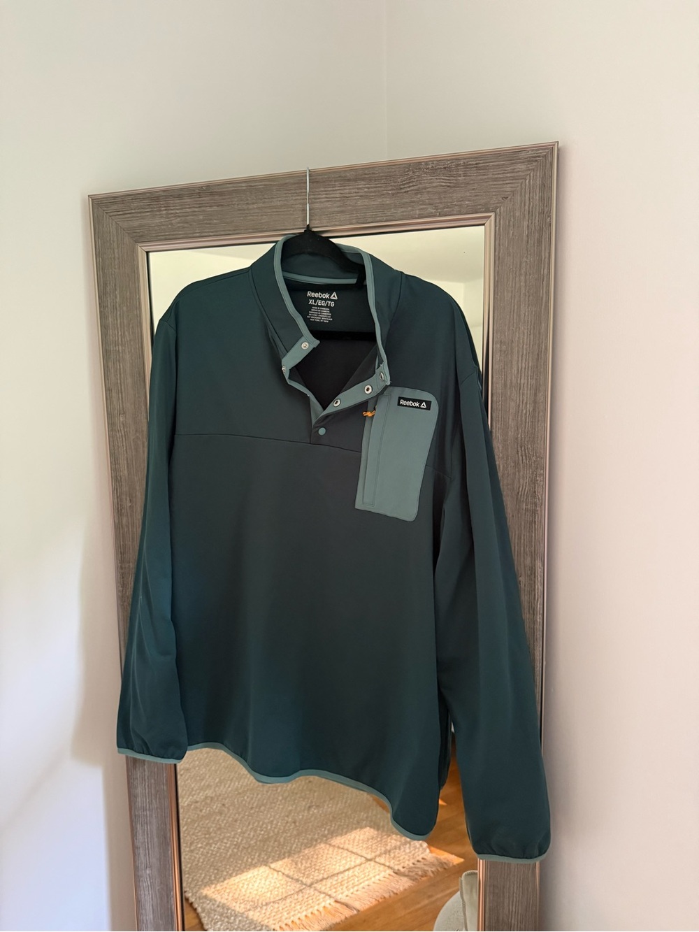 Reebok Men’s Dark Green Pullover Quarter Button